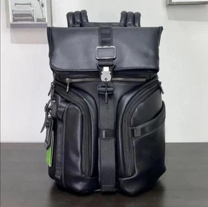 New Tumi Alpha Bravo Logistic Leather Backpack - Picture 1 of 8