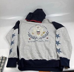Washington,D.C. Men's Gray/Navy Hoodie size (XL) - Picture 1 of 12