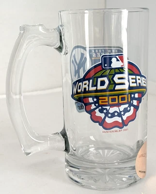Caneca de vidro 10 oz MLB World Series 2001 NY Yankees vs Arizona Diamondbacks - Imagem 1 de 4