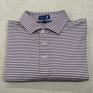 Stitch Golf Short Sleeve Polo Shirt Men`s Size M/L Striped Performance Stretch - Picture 1 of 11