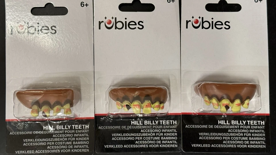 RUBIES Goofy Hillbilly Teeth ~ Ugly Fake Dentures ~ Funny Joke Novelty x1