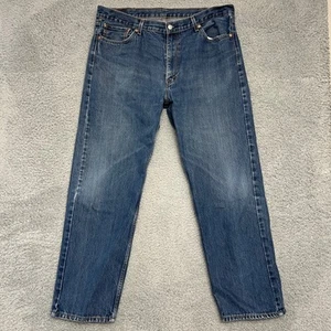 Levis 505 Jeans Herren 40x32 Blau Regular Fit Classic Denim Freizeit Formell Büro - Bild 1 von 9