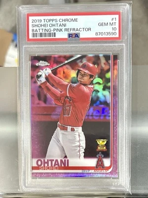 2019 Topps Chrome - Shohei Ohtani #1 Pink Rookie Cup Refractor PSA 10 - Image 1 of 2