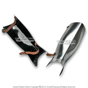 Greaves Funcionales Tipo E 16G Protector de Pierna de Acero Armadura de Combate Medieval SCA HEMA - Imagen 1 de 4