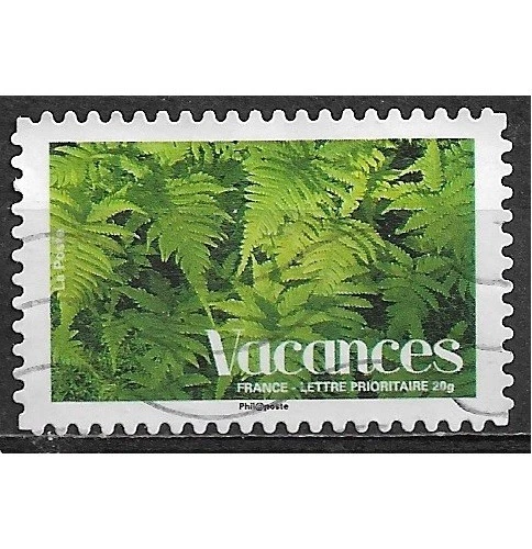 Timbre Obl. YT 4186 AA 165  Vacances au vert Fougères  2008 - Photo 1/1