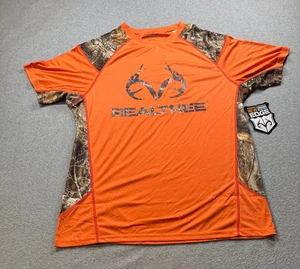 New RealTree Edge Mens L Orange Camo Shirt NWT - Picture 1 of 7
