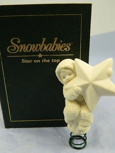 De Colección Department 56 Snowbabies Estrella En La Parte Superior Ornamento 1999 Retirado Caja Original - Imagen 1 de 9
