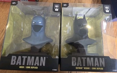 DC Direct Prop Replicas Batman Hush and Batman Begins 1:3 Scale Cowls McFarlane - Image 1 of 4
