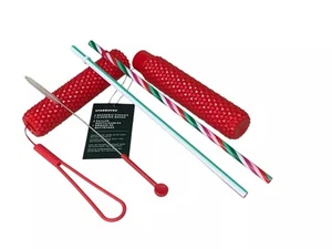 Starbucks 2024 Reusable Straw Set 2 Plastic Straws, Cleaning Brush, and... - Picture 1 of 1