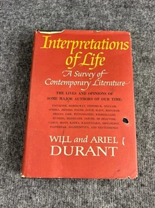 Interpretations Of Life By Durant 1st Printing 1970 Hardcover W/Dust Jacket - Picture 1 of 9