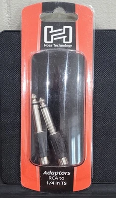 Adaptadores Hosa RCA a 1/4 in TS paquete de dos consumidores a audio profesional GPR-101 Foto 1 de 4
