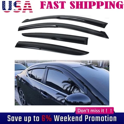 Para Nissan Sentra JDM Mugen 2020-2024 Estilo Viseras de ventana Protectores de lluvia Ventilación Foto 1 de 4