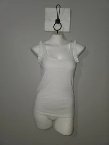 Sleeveless White Ribbed Tank Top J CREW Size XS - Picture 1 of 6
