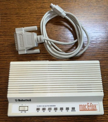 US ROBOTICS MODEM MAC & FAX 14.400 V.42 BIS SPORTSTER w/Original Cable 1993/94 - Image 1 of 4