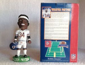 Walter Payton Chicago Bears White Jersey Arms Down Bobblehead NFL