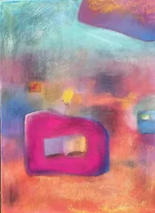 Pintura original de páginas iluminadas de MBollen pintura acrílica en aerosol abstracta suave - Imagen 1 de 7