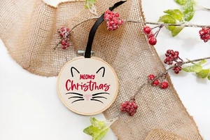 Christmas Cat Meowy Christmas humor Counted Cross Stitch Pattern - Picture 1 of 4