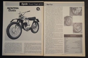 1965 Montesa Diablo 3 page test Motorcycle Print Ad  - Picture 1 of 1