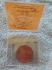 #BK. QUALITY 1952 PERTH MINT AUSTRALIAN BRONZE PENNY COIN WITH CERTIFICATE