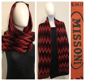 MISSONI WEICHE WOLLMISCHUNG WINTER WEIHNACHTEN ZICKZACK CHEVRON HALSTUCH SCHAL NEU $ 280 - Bild 1 von 4