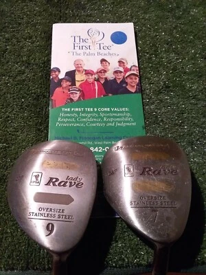 Square Two Lady Rave Oversize 7-9 Woods Set Ladies Graphite Shafts  - Image 1 of 4