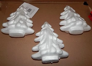 Formas de espuma artesanal de Navidad 7"" x 9,5"" x 4,2"" flora artesanal para niños diversión 3ea árbol 93W - Imagen 1 de 4