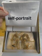 Self-Portrait The Bow Micro Mirrored Leather Crystal-Embellished Bag /Gold /£360