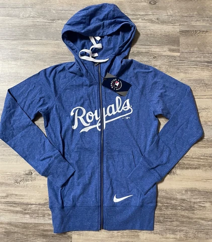Nike Kansas City ROYALS Hooded Jacket XS Women's MLB Baseball Full Zip Cover