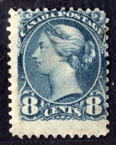 CANADA 1893 QUEEN VICTORIA 8 CENT BLUE GREY COLOR SC. #44a MINT NEVER HINGED - Picture 1 of 2