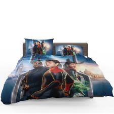 Spider-Man Far From Home Movie Mysterio Nick Fury Quilt Duvet Cover Set Kids