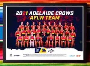 Framed 2021 ADELAIDE CROWS AFLW Poster - 84cm x 59.5cm x 3cm - Picture 1 of 3