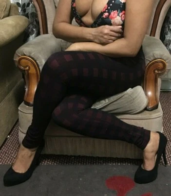 Pantalones de cintura alta para mujer a cuadros cuadrados borgoña leggs ajustados jegging Foto 1 de 4