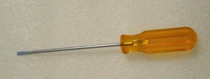 Xcelite R184 Flat/Slotted Steel Blade Screwdriver Yellow Handle 6 1/2" Long - Picture 1 of 10