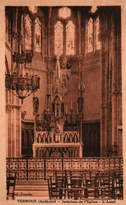 CPA 07 - VERNOUX (Ardèche) - Intérieur de l'Eglise - L'Autel - Picture 1 of 2