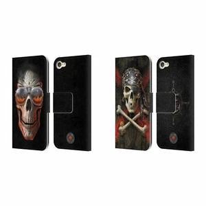 OFFICIAL ANNE STOKES SKULL LEATHER BOOK CASE FOR APPLE iPOD TOUCH MP3 - Picture 1 of 8