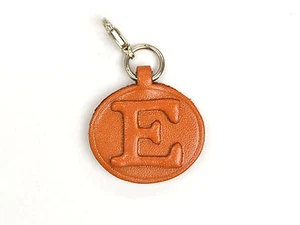 Alphabet/Initial E Handmade Leather Keychain/Charm *VANCA* Made in Japan #26376 - Picture 1 of 12