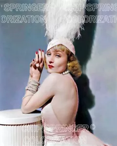 CAROLE LOMBARD Ritratto #106 | Sexy 8X10 Cheesecake COLORE FOTO CHIP SPRINGER - Foto 1 di 1