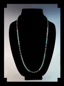 White Fox Creation: Long Deep Purple Spiny Oyster and Turquoise Necklace - Picture 1 of 5