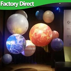 Inflatable Moon Earth Balls Led Planet Balloons Mars Venus For Party Decoration - Picture 1 of 17