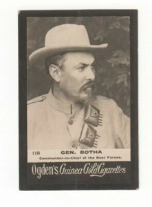 Cigarette Card Ogden's Guinea Gold military General Botha of Boer War Forces - Picture 1 of 2