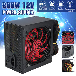 800W Gaming PC Netzteil ATX PFC 12mm Für Intel AMD PC 12V ATX Power Supply  @#