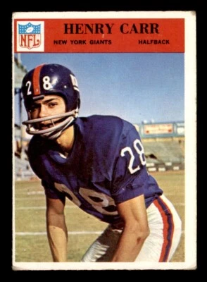 1966 Philadelphia Football #120 Henry Carr VG *e1 - Image 1 of 2