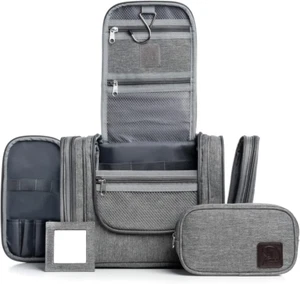 Obics Kulturbeutel Herren & Damen Gross Grau 8L XXL - Kulturtasche Zum Aufhängen - Bild 1 von 12