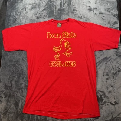 Camisa De Colección Iowa State Cyclones Para Hombres XL Roja NCAA Universidad Puntada Única EE. UU. Años 80 Foto 1 de 4