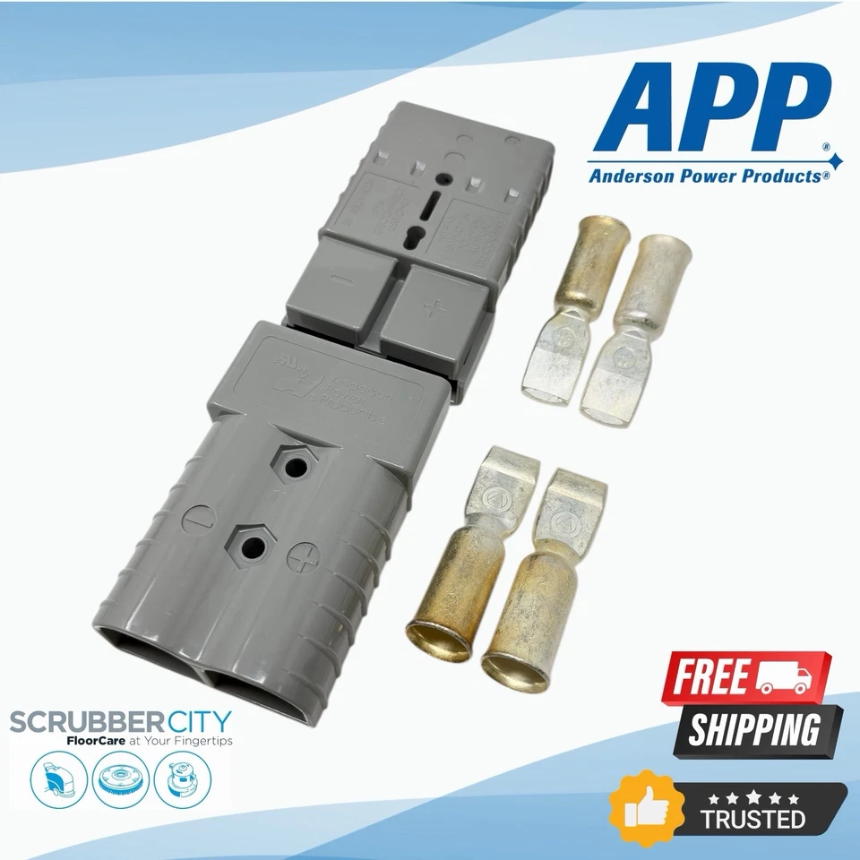 Authentic Anderson SB350 Connector Kit Gray 4/0 AWG 6320G2 2x Housing 4xContact - Image 1 of 1