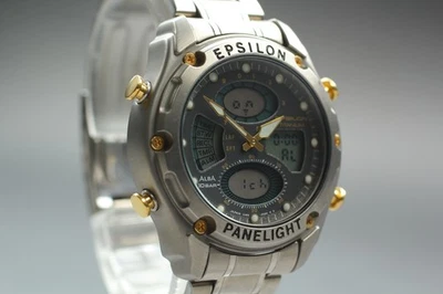[Quasi come nuovo] Orologio al quarzo SEIKO Alba Epsilon Panelight V085-0020 ... - Immagine 1 di 4