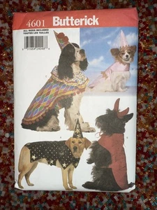 Butterick 4601 Mascotas Talla Única Disfraces para Perros Patrón de Costura FF UC - Imagen 1 de 2