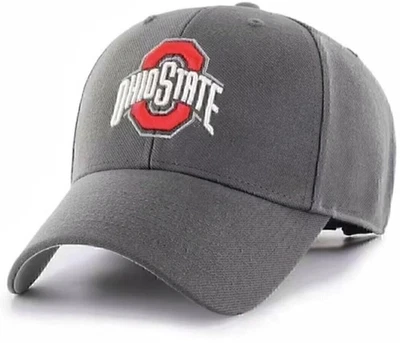 OHIO STATE BUCKEYES HAT CHARCOAL MVP NCAA FOOTBALL TEAM LOGO NEW CAP - Image 1 of 3