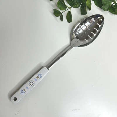 Vintage 7 EKCO USA Country Garden Chromium Plated Slotted Spoon - Image 1 of 4