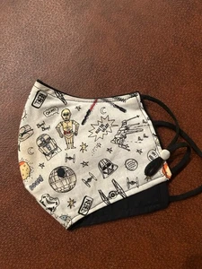 Star Wars C3PO R2D2 Darth Vader New Face Mask-Reusable Washable Made in US - Picture 1 of 2